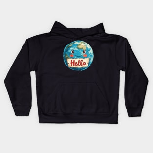 Earth cartoon Kids Hoodie